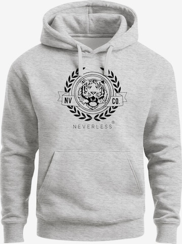Neverless Sweatshirt 'Academic Tiger' in Grau: Vorderseite