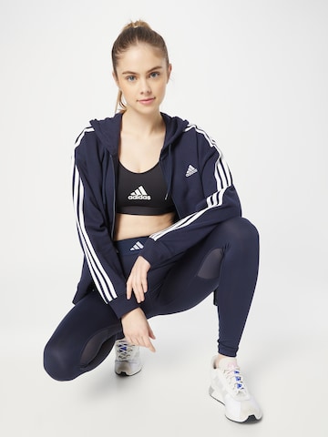 ADIDAS SPORTSWEAR Αθλητική ζακέτα φούτερ 'Essentials 3-Stripes French Terry ' σε μπλε