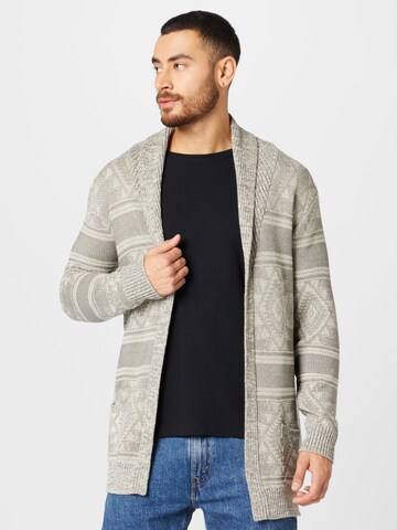 INDICODE JEANS Knit Cardigan 'Burger' in White: front