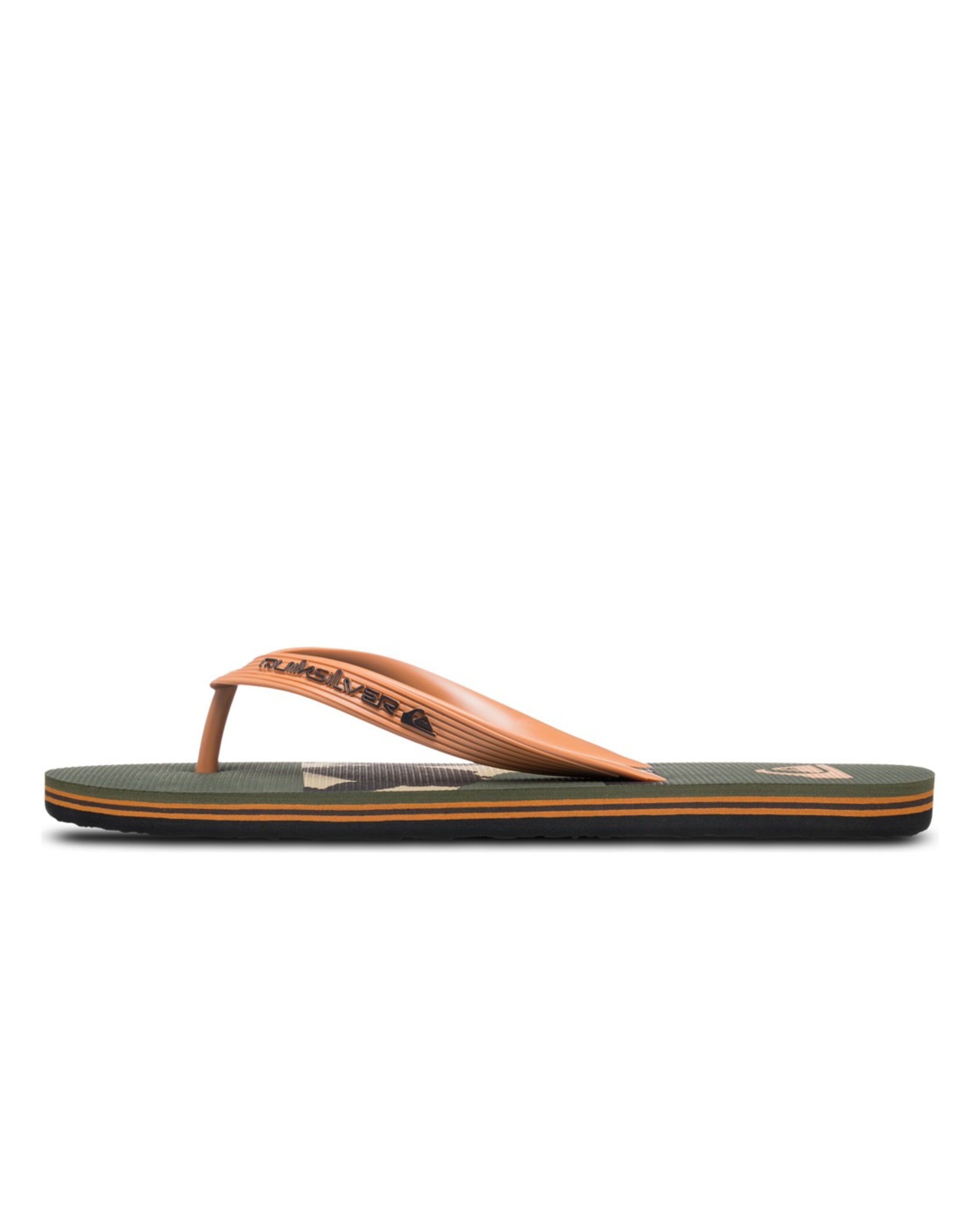 Tongs 'Molokai Stripe 25' QUIKSILVER en vert : devant