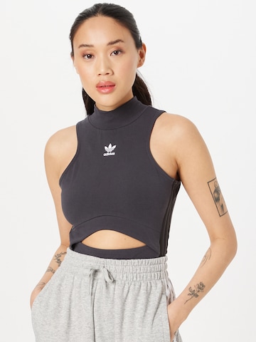 ADIDAS ORIGINALS Shirt Bodysuit in Black: front