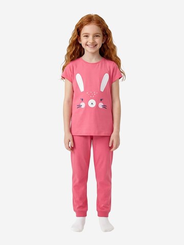 Penti Ruhák alváshoz 'PENTI Mädchen Pyjama-Set mit süßem Hasen' - rózsaszín: elől