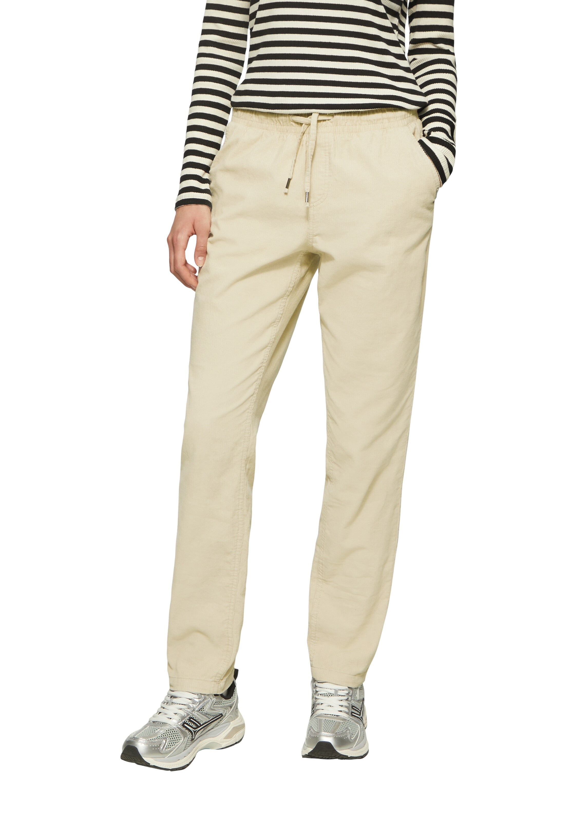 QS Tapered Hose in Beige: Vorderseite
