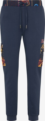 Carlo Colucci Tapered Broek in Blauw: voorkant