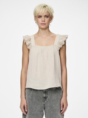 PIECES Blouse 'PCKiara' in Grey: front