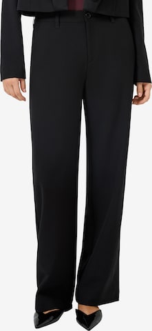 QSregular Hlače - crna boja: prednji dio