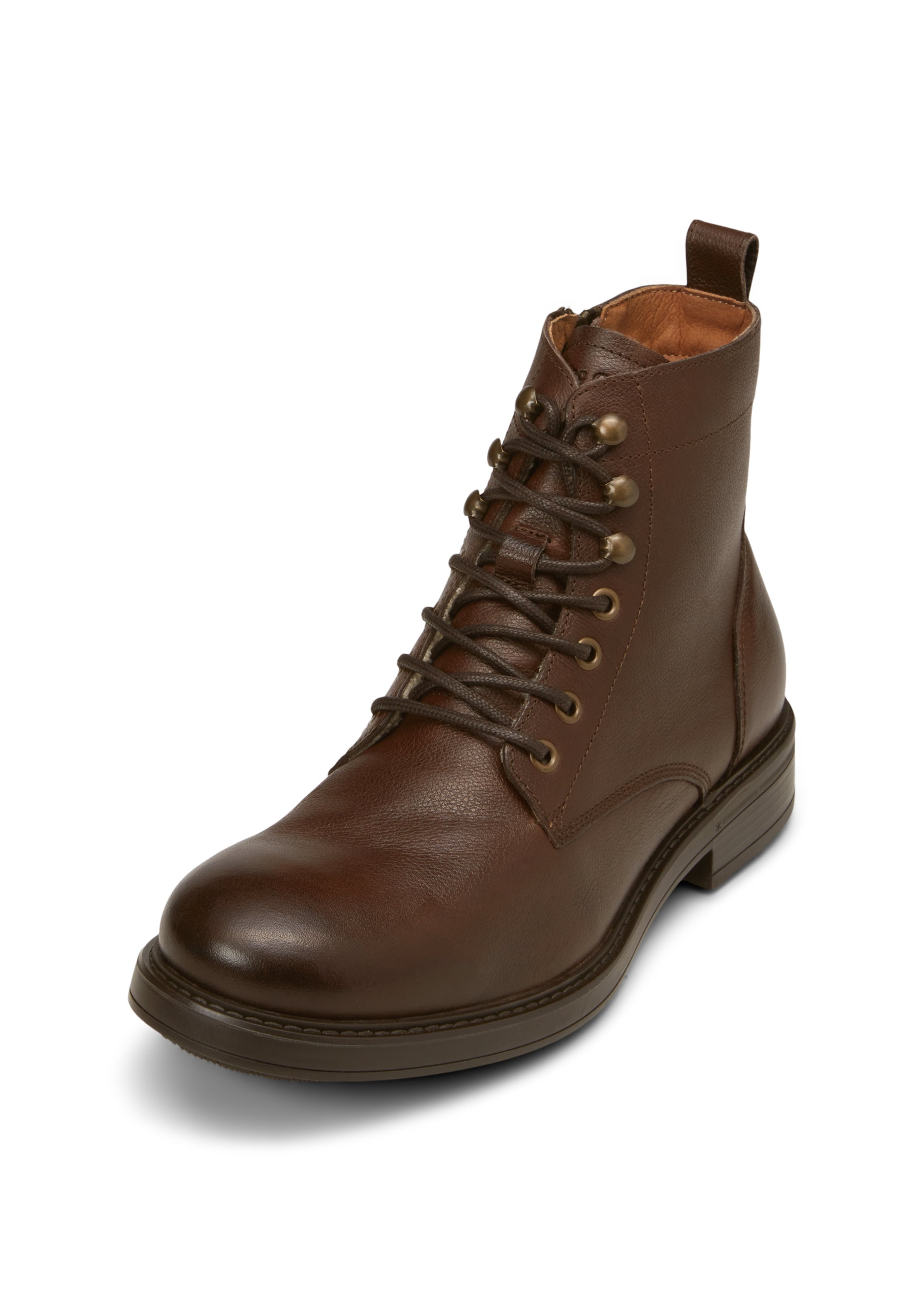 Marc O'Polo Veterboots in Bruin: voorkant