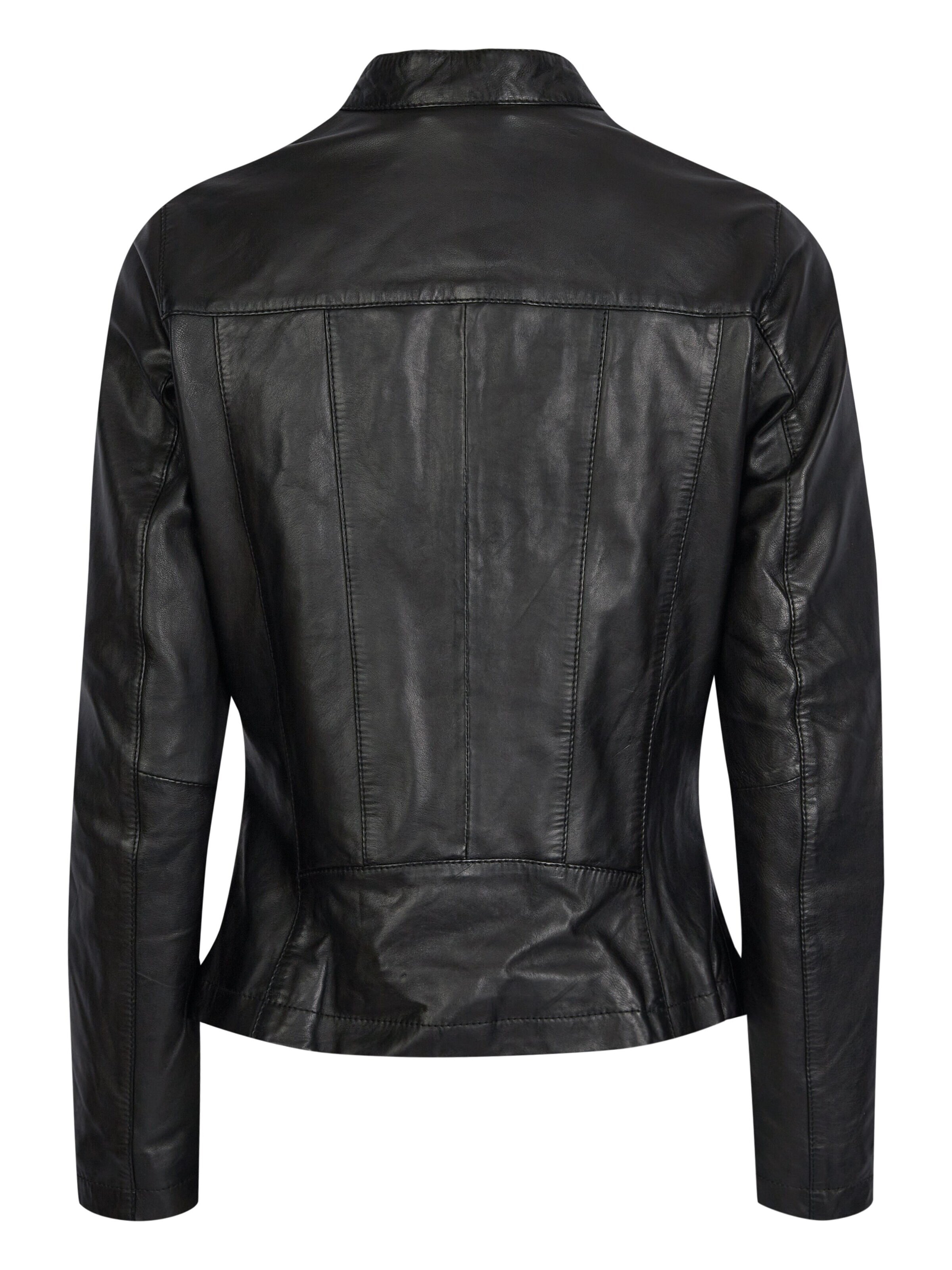 bugatti Lederjacke BULady-106 in Schwarz: Vorderseite