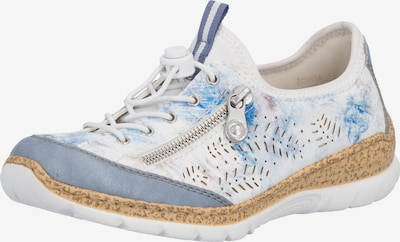 Rieker Sportlicher Schnürschuh in blue denim / weiß, Produktansicht