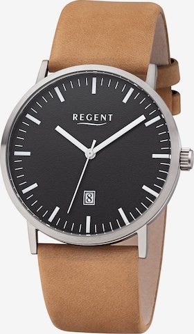 REGENT Analog Watch in Brown: front