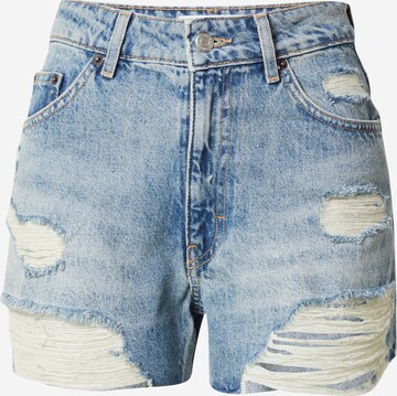 Regular Jeans de la TOPSHOP pe albastru: față