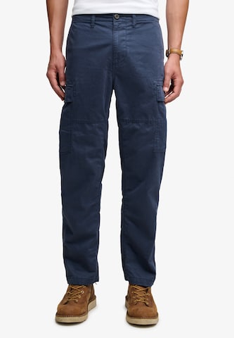 Superdry & Co Baggy Cargobroek in Blauw: voorkant