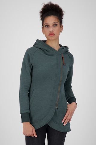 Alife and Kickin Zip-Up Hoodie 'MaryAK' in Green: front