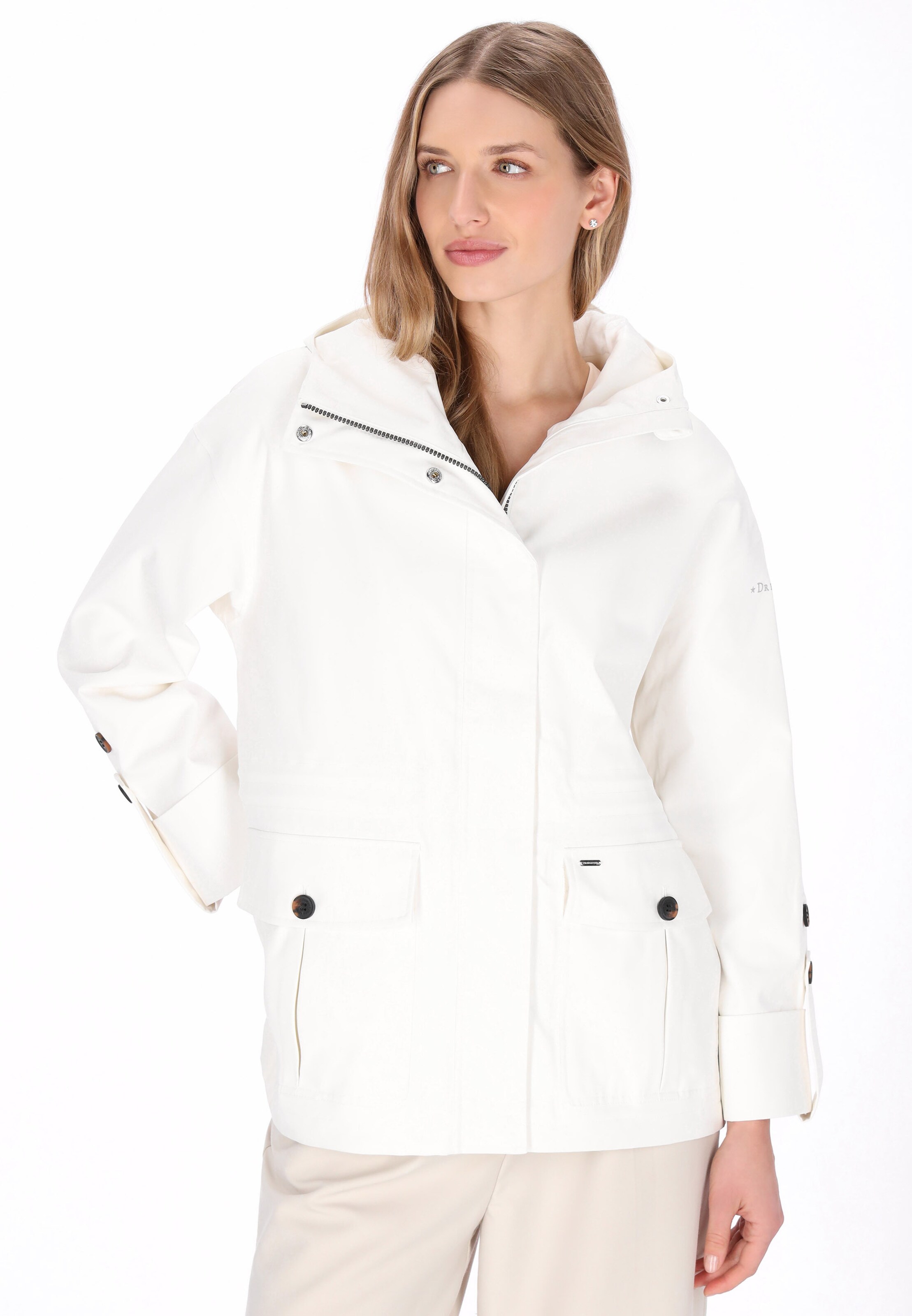DreiMaster Klassik - Chaqueta de entretiempo en blanco: frente
