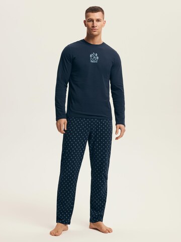 Henderson Long Pajamas 'Lush' in Blue