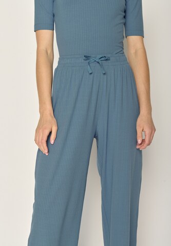 GREENBOMB Wide leg Trousers in Blue