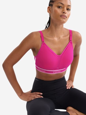 TRIUMPH Bustier Sport bh ' Triaction Cardio Air ' in Roze