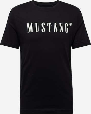 MUSTANG Μπλουζάκι 'Austin' σε μαύρο: μπροστά