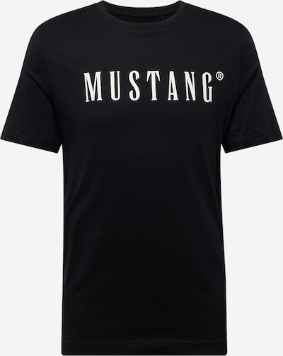 MUSTANG T-Shirt 'Austin' en noir / blanc, Vue avec produit