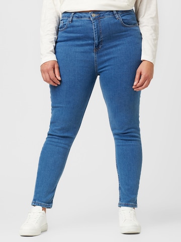Skinny Jeans de la Trendyol Curve pe albastru: față
