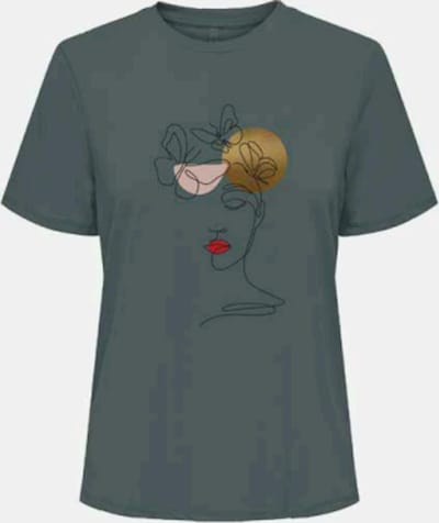 ONLY Majica 'ONLKITA' u bež / kraljevski zelena / crvena / crna, Pregled proizvoda