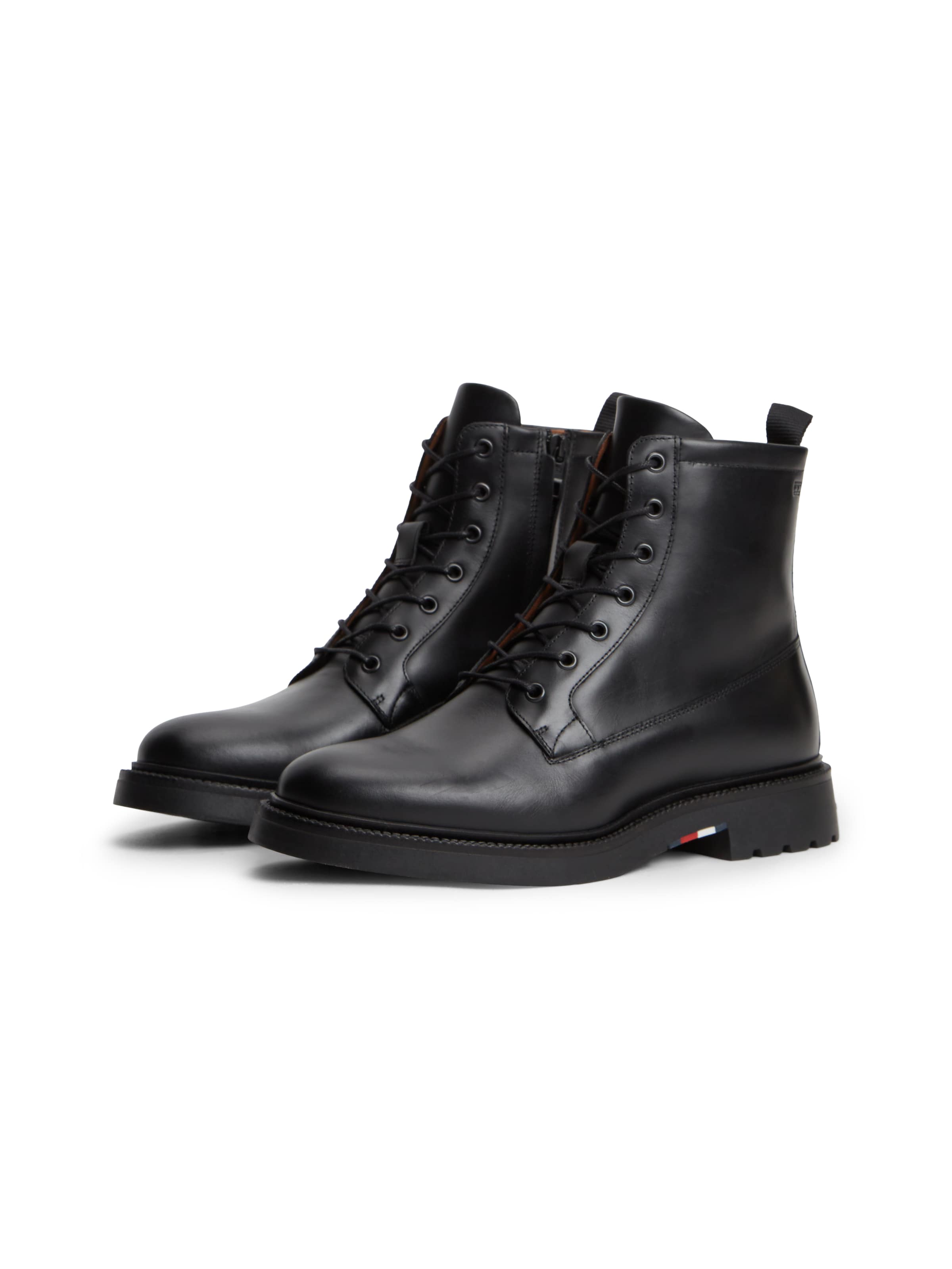 TOMMY HILFIGER Schnürboots in Schwarz
