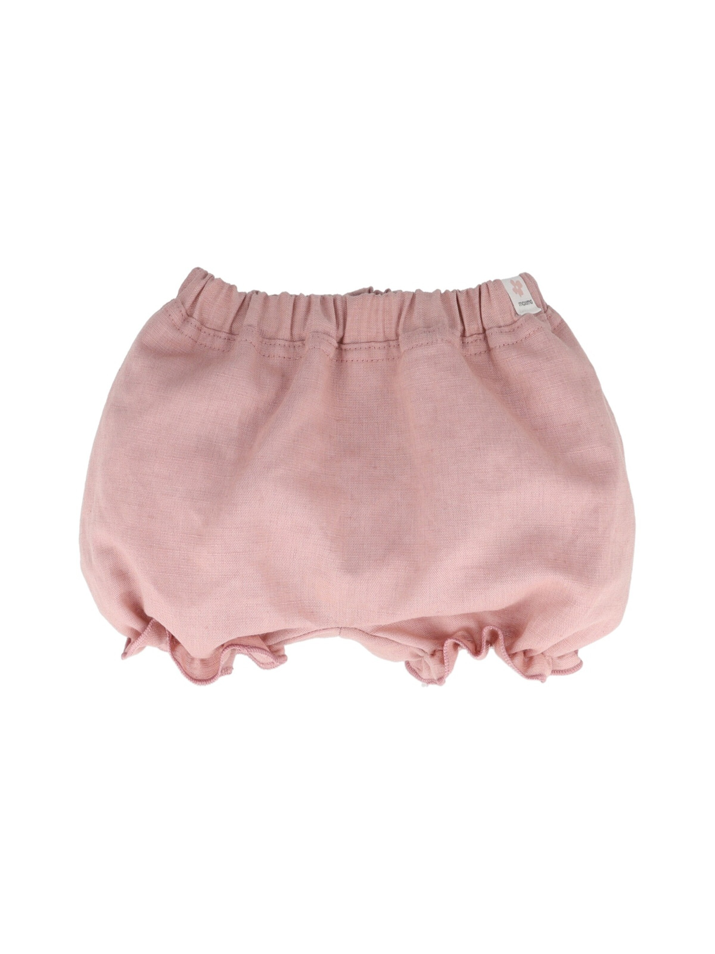 MAXIMO Regular Pants 'GOTS BABY GIRL-Pumphose Leinenoptik' in Pink: front