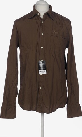 Tommy Jeans Button Up Shirt in L in Brown: front