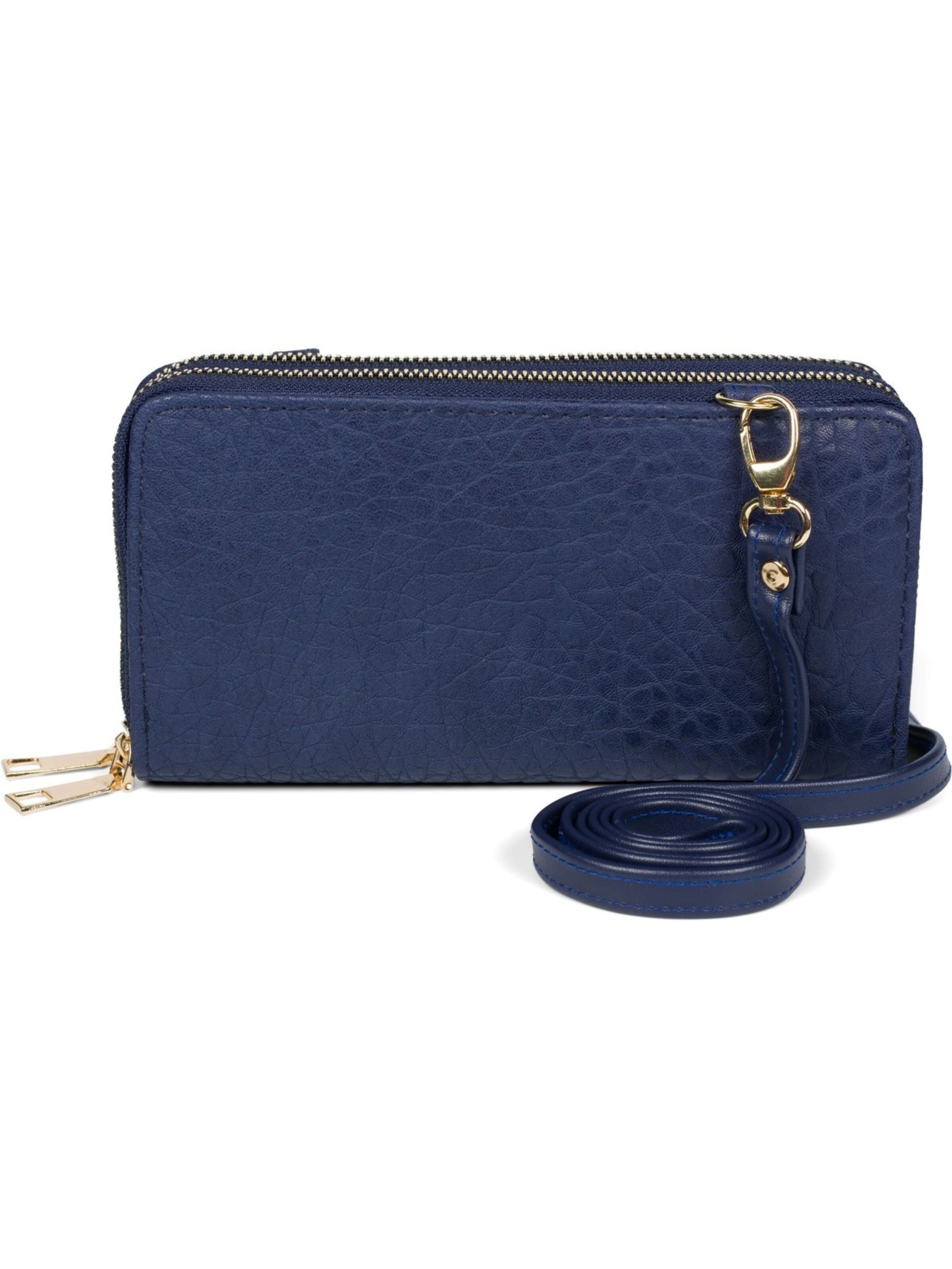 styleBREAKER Umhängetasche '2 in 1 Umhängetasche - Geldbörse'‌‌‌ in Blau: Vorderseite