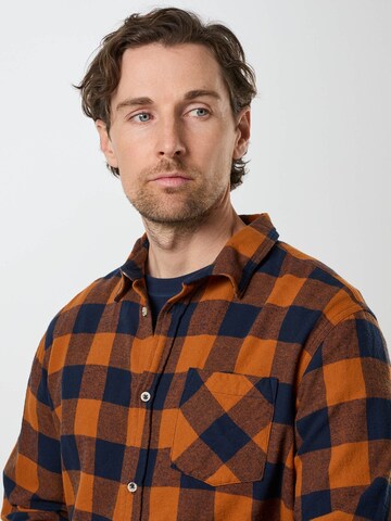 Denim Factory - Ajuste regular Camisa 'Denver' en marrón