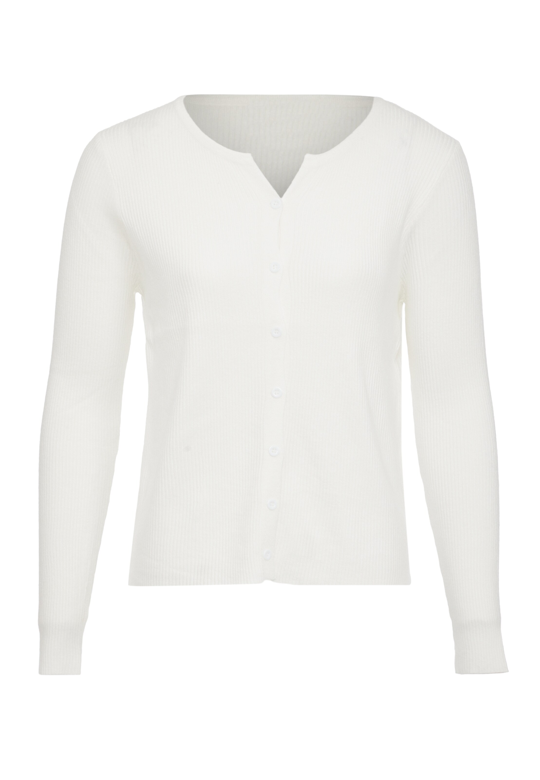 IPARO Gebreid vest in Wit: voorkant