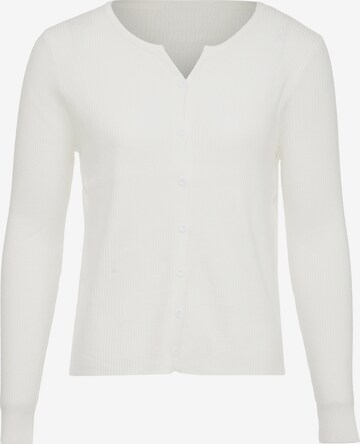 IPARO Knit Cardigan in White: front