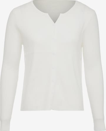 IPARO Knit Cardigan in White: front