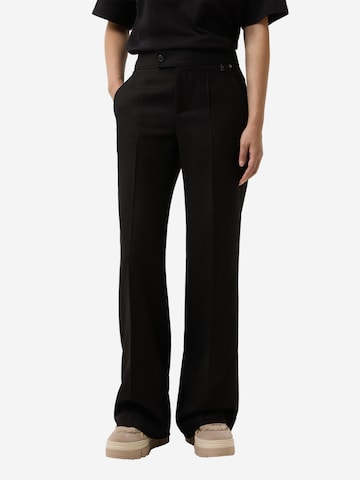 BOGNER Wide leg Trousers with creases 'Hermia' in Black: front