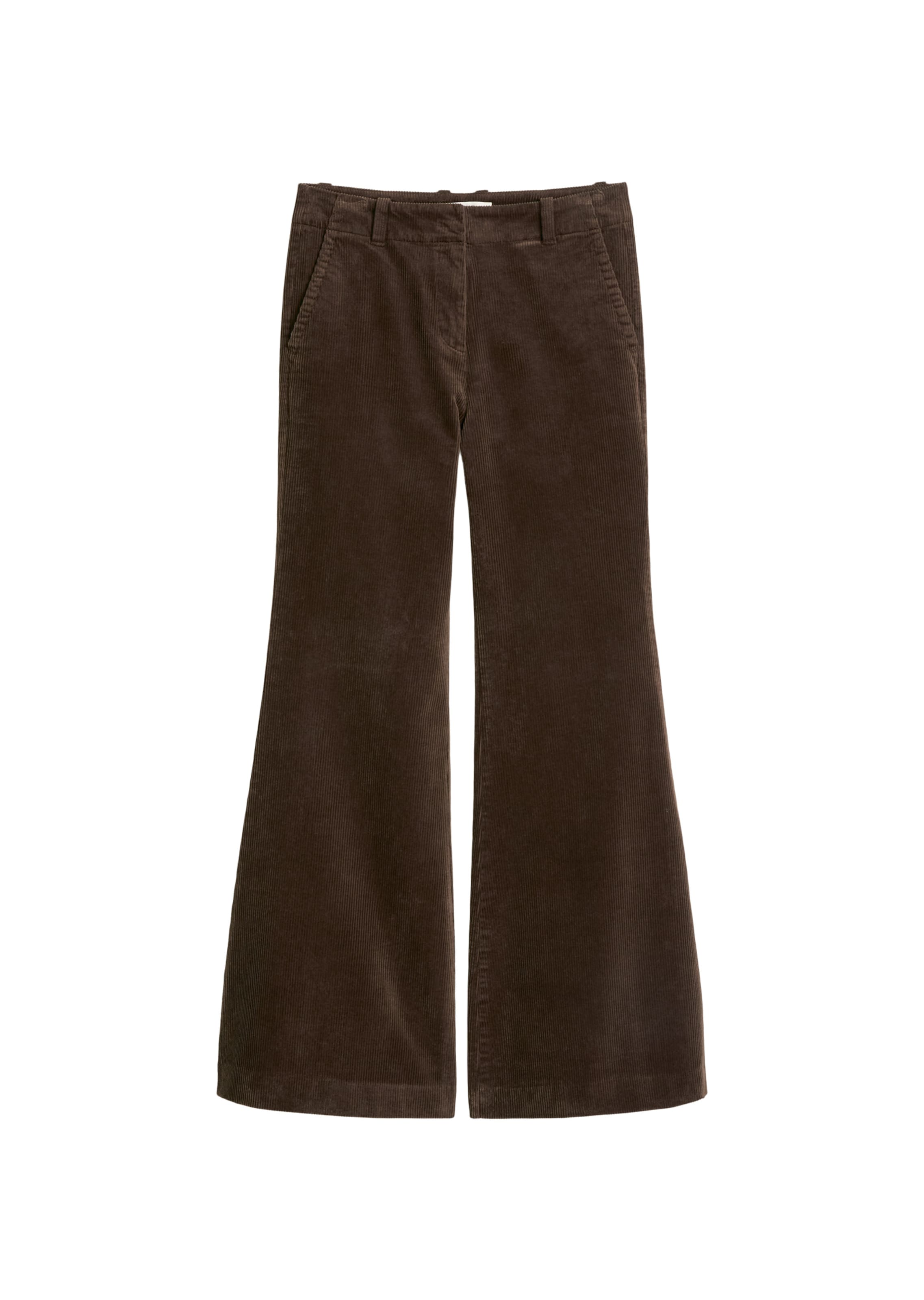 Marc O'Polo Flared Broek in Bruin: voorkant