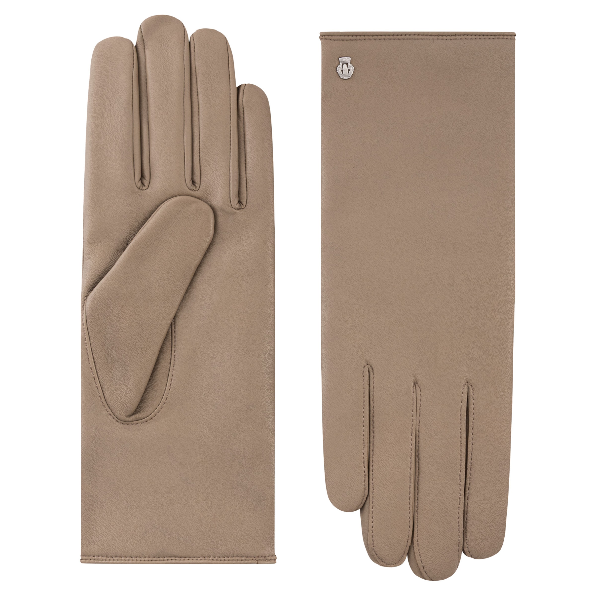 Roeckl Full Finger Gloves ' Hamburg ' in Beige: front
