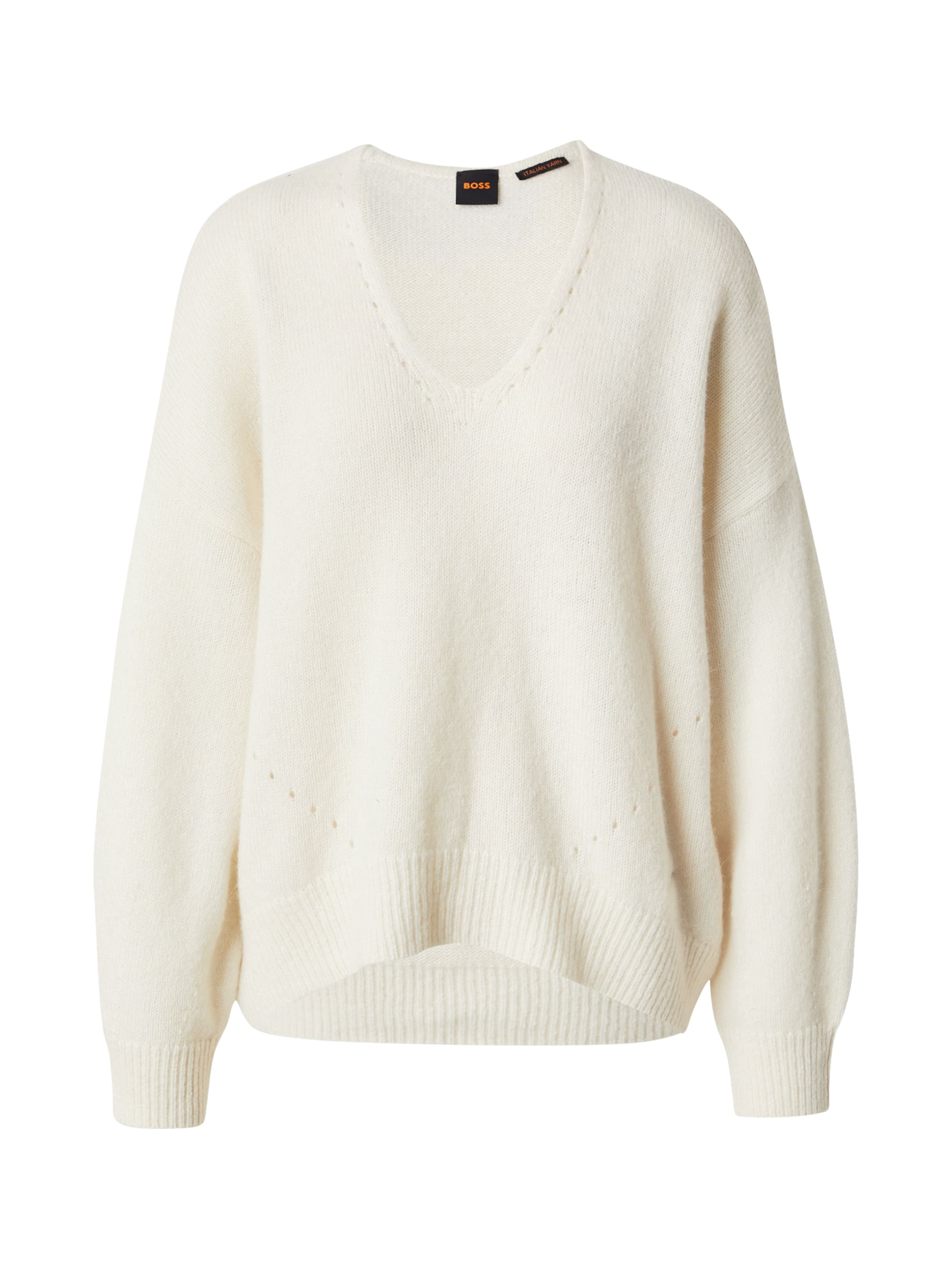 BOSS Свитер &#x27;Fondyssa&#x27; в Белый: спереди