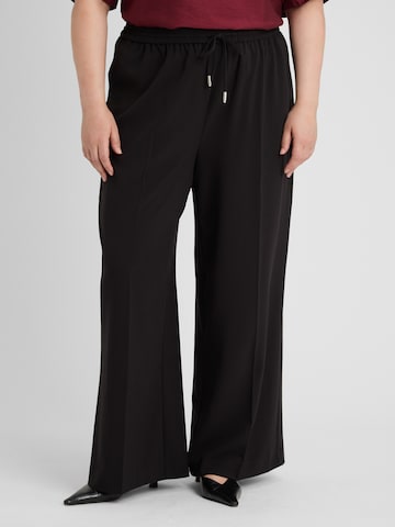 Guido Maria Kretschmer Curvy Wide Leg Suorat housut 'Betty' värissä musta: etupuoli