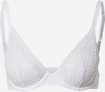 PASSIONATA Triangle Bra in White: front