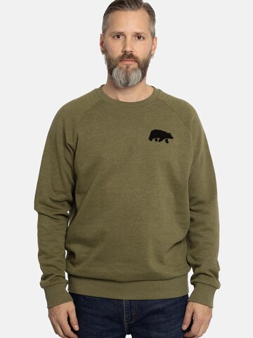 FORSBERG Sweatshirt 'mit Frottee Logo' in Grün