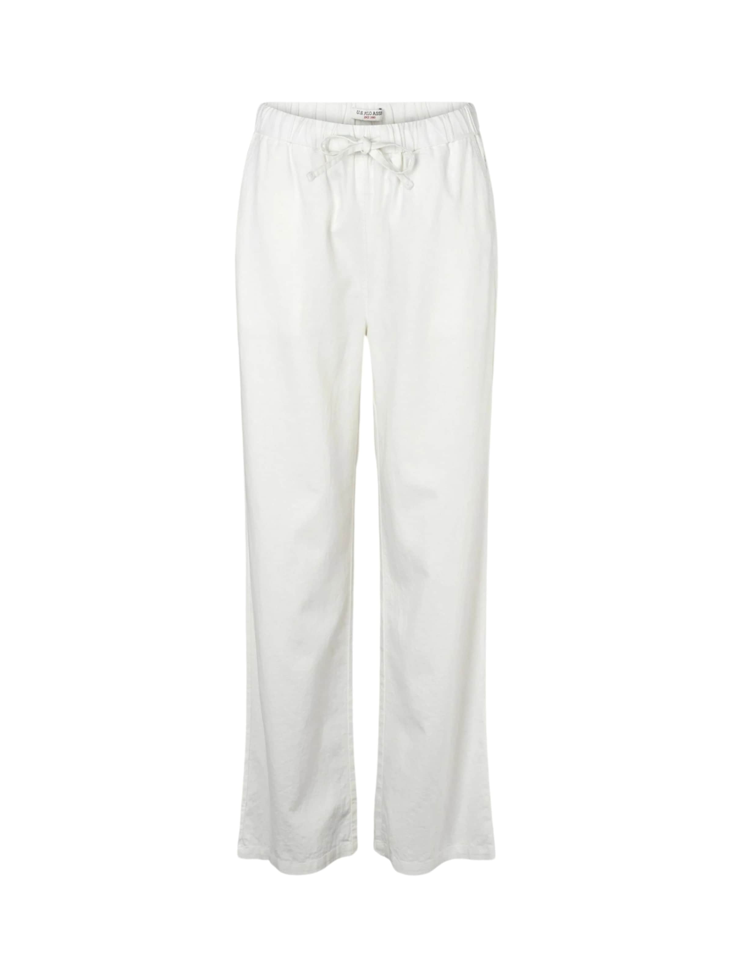 U.S. POLO ASSN. Zvonové kalhoty Kalhoty 'Ibi' – bílá: přední strana