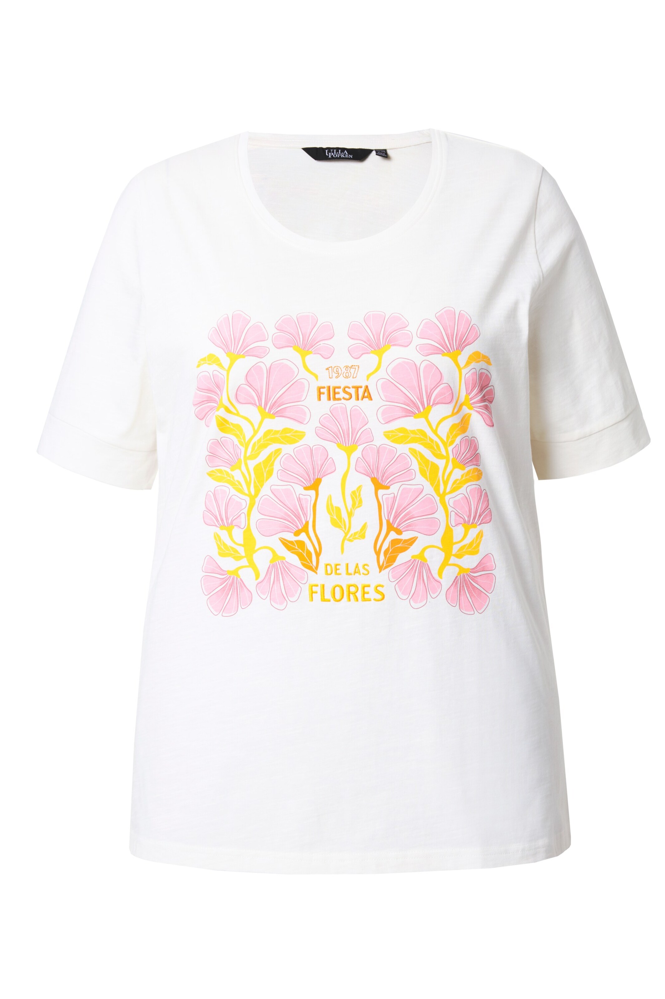 T-shirt Ulla Popken en blanc : devant