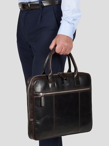 Howard London - Bolsa para portátil en marrón: frente