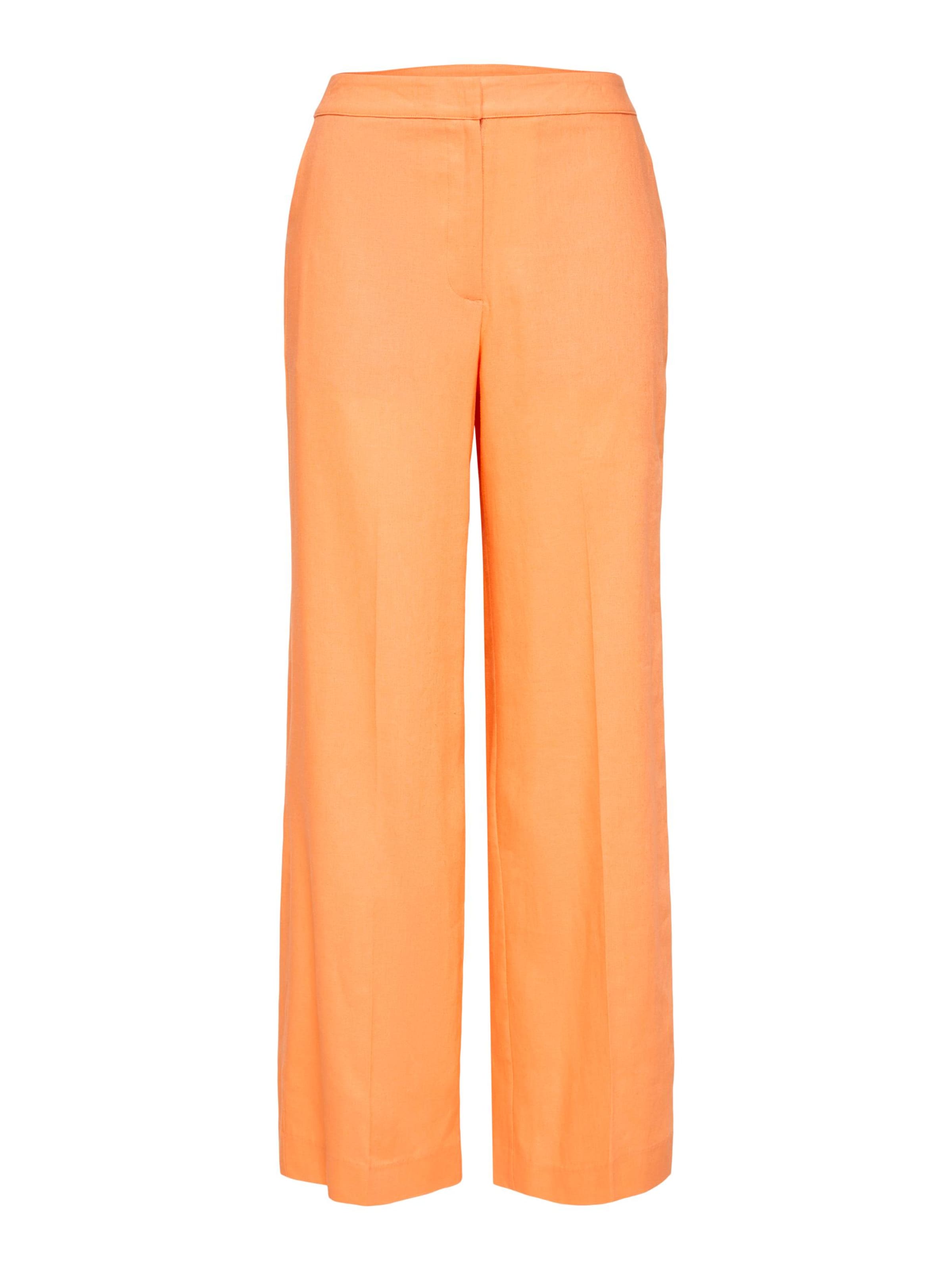 SELECTED Широкий Плиссированные брюки в Оранжевый: спереди