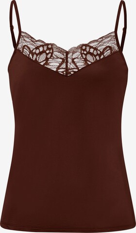 Hanro Top 'Elia' in Brown: front