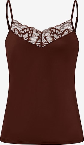 Hanro Top 'Elia' in Brown: front