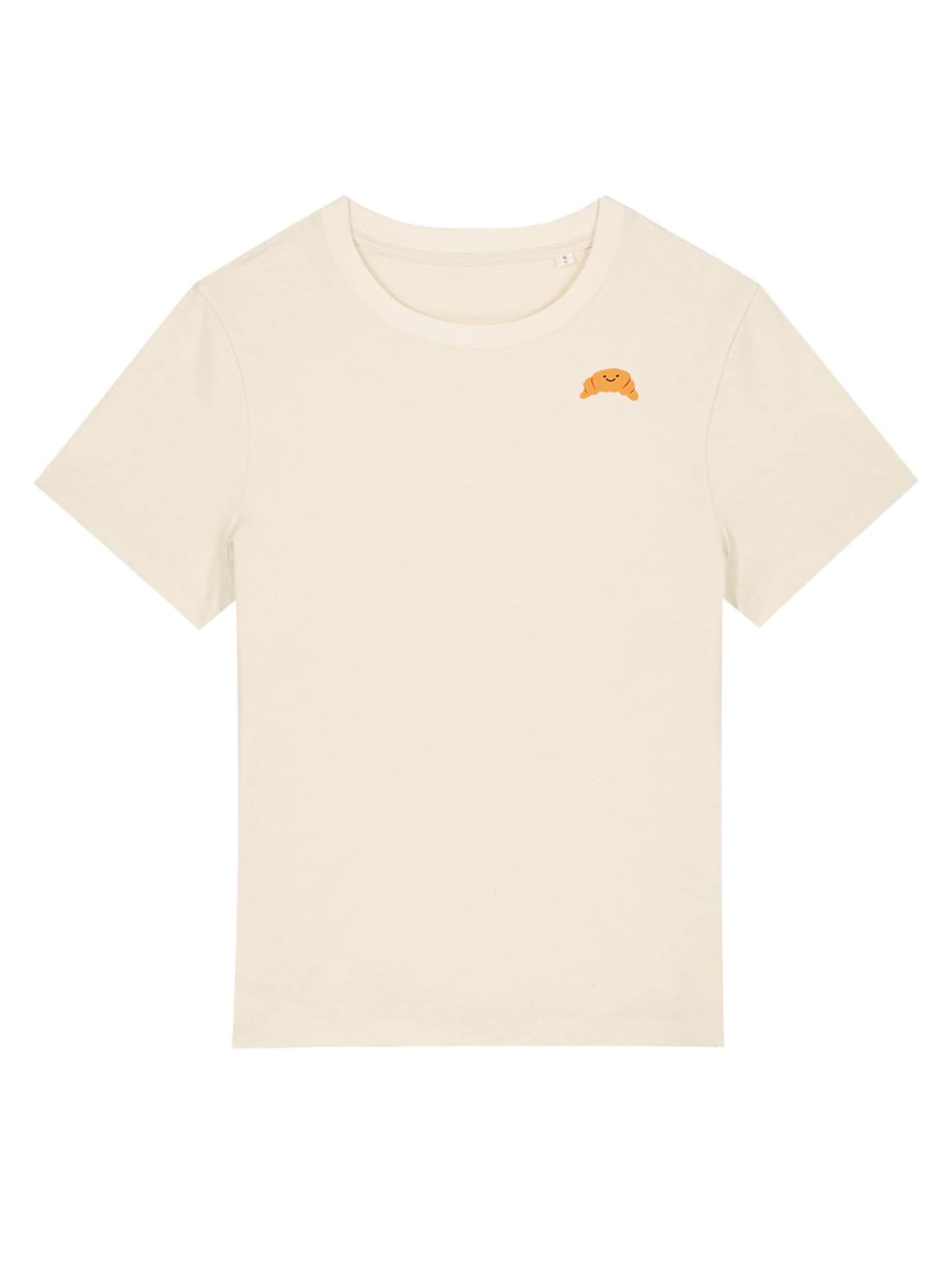 Kultgut Shirt 'Little Croissant' in Yellow: front