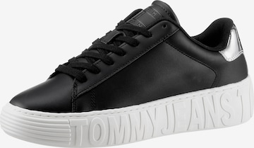 Tommy Jeans Sneakers in Black: front