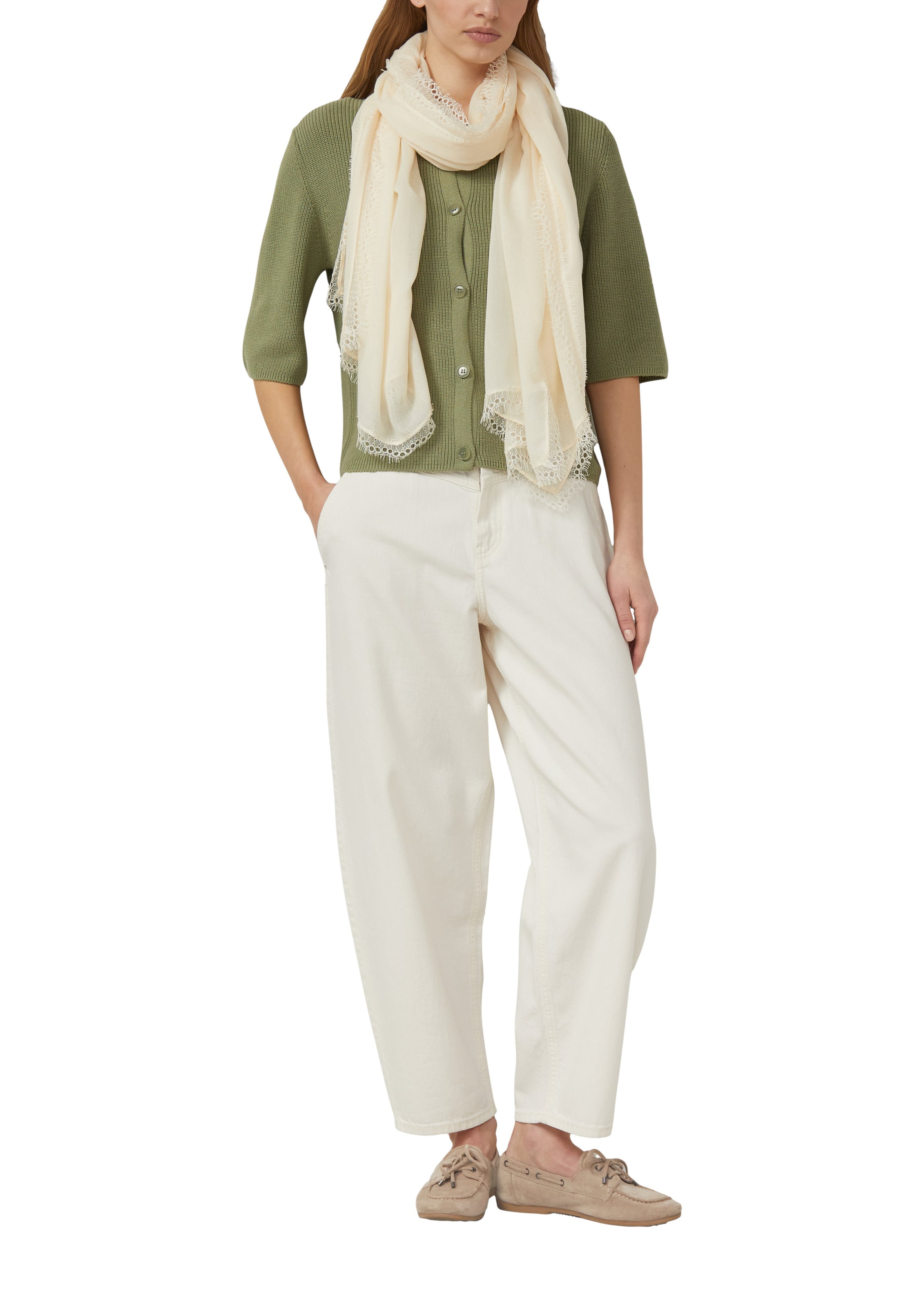 s.Oliver Scarf in Beige: front