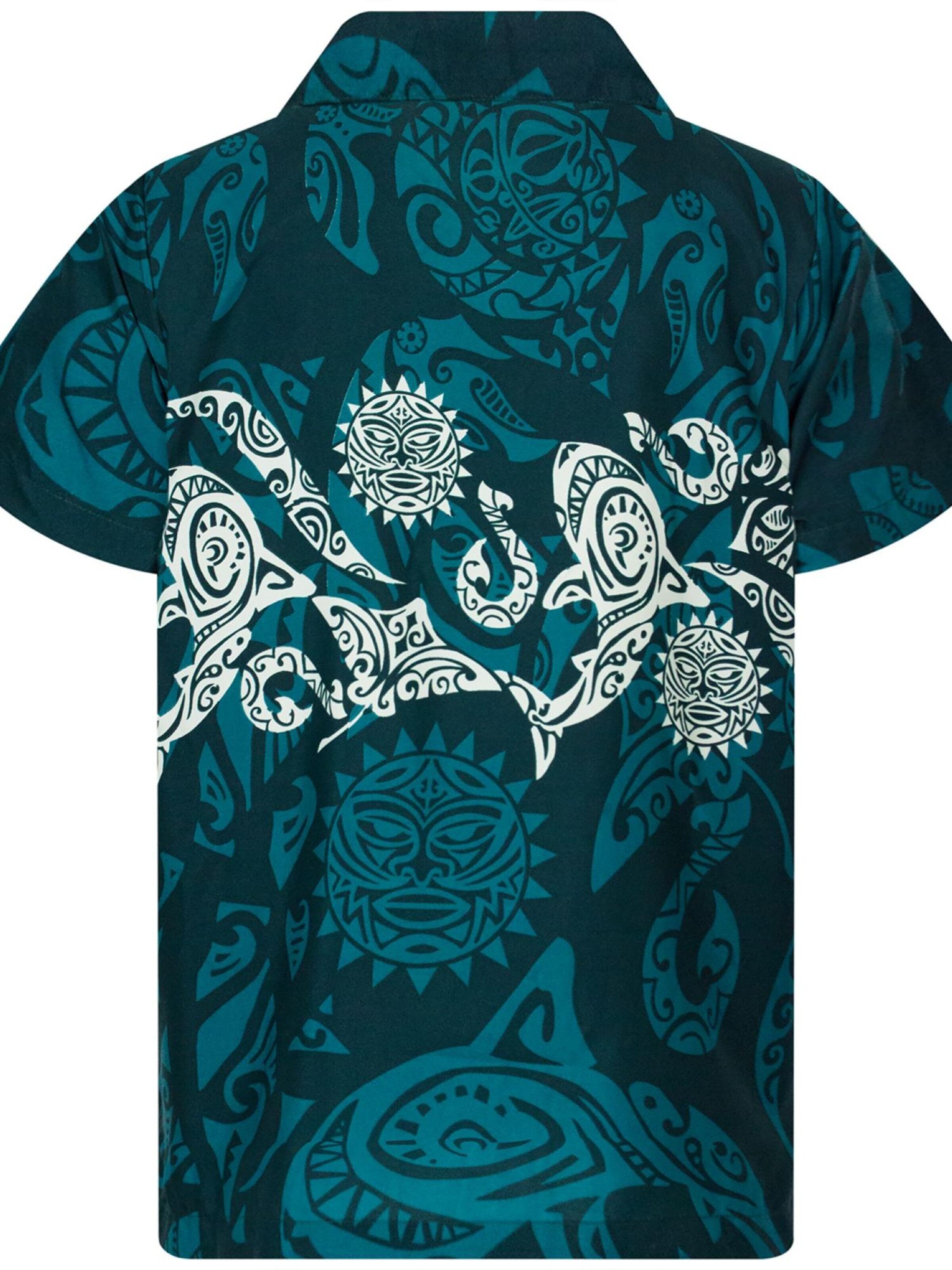 Maglietta 'Maori Chest' di King Kameha in verde